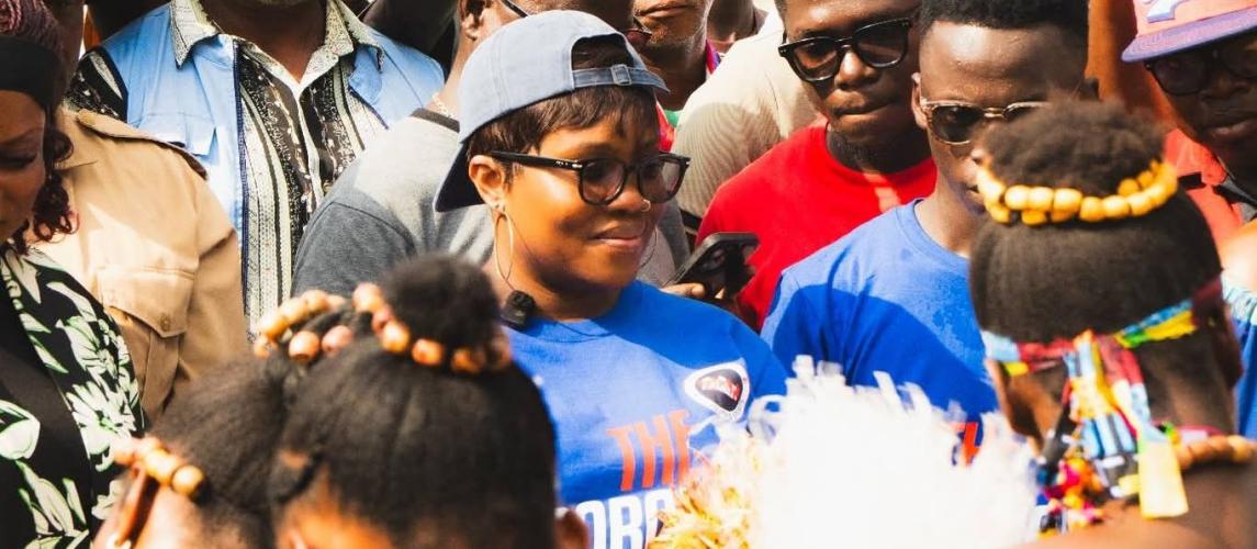 Minister Kruah  Receives  Rousing  And Traditional Welcome IN Nimba County